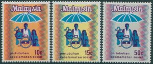 Malaysia 1973 SG100-102 Social Security Organization set MLH