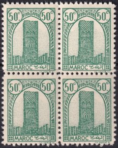 French Morocco 1943 Sc 181 block MNH** 2nd printing