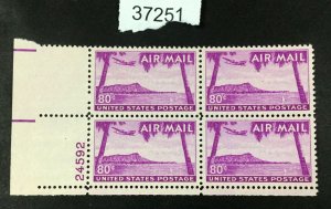 MOMEN: US STAMPS #C46 MINT OG NH PLATE BLOCK LOT #37251