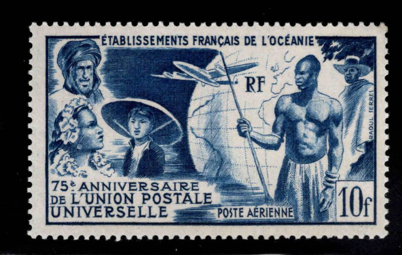 French Polynesia Scott C20 MNH**  1949 UPU Airmail stamp CV $20