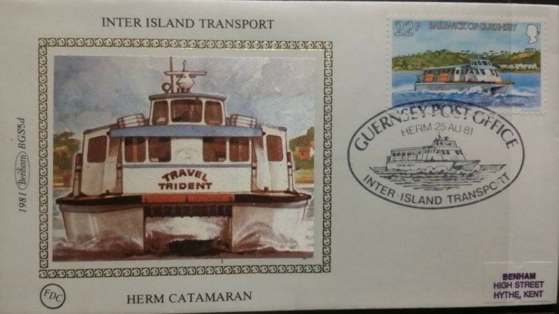 Guernsey 1981 Inter Island Transport Benham BGS5a-e  Coaster Trislander Launch