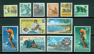 Tanganyika Scott 45-56 MNH Tanganyika Independence CV$30+