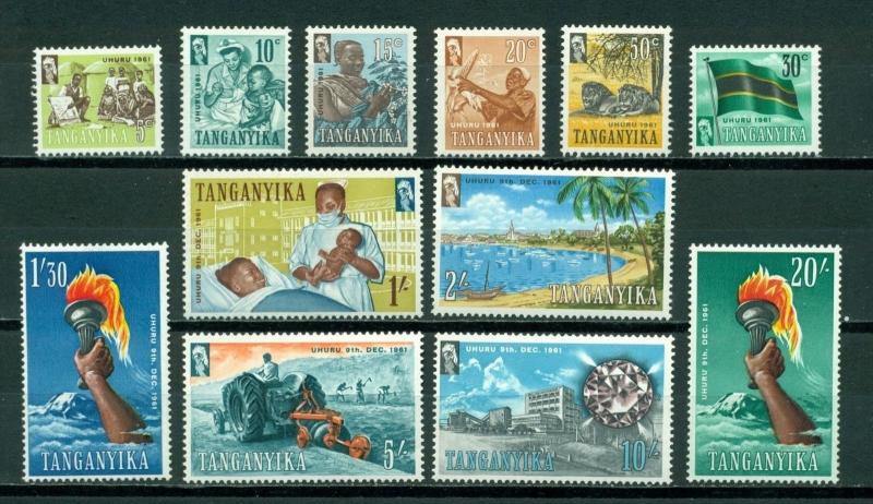 Tanganyika Scott 45-56 MLH Tanganyika Independence CV$30+