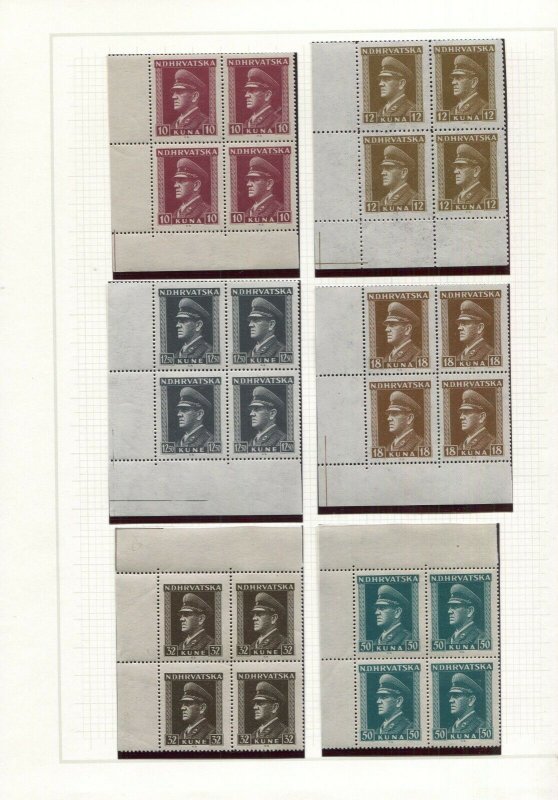 NDH CROATIA SPECIALIST SELECTION FROM PAVELIC SET 61-80 SEE SCANS MNH/VFU