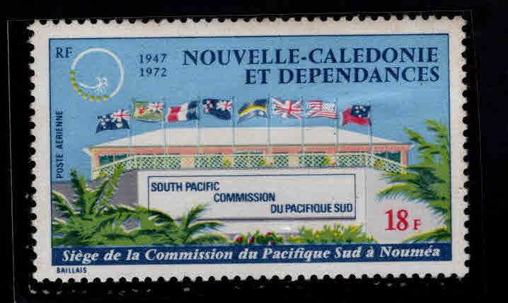 New Caledonia (NCE) Scott C87 1972 stamp Thinned