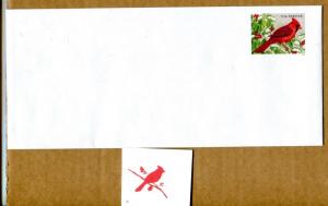 US Scott #U694 Northern Cardinal Envelope and Label  MNH.  Free Shipping To U.S.