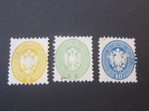 Austria 1863 Sc 22-23,25 FU