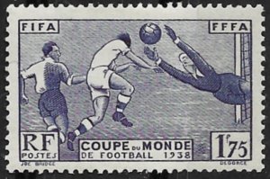 France #  349  F.I.F.A.  Soccer Match  1938     (1) VF  Unused VLH