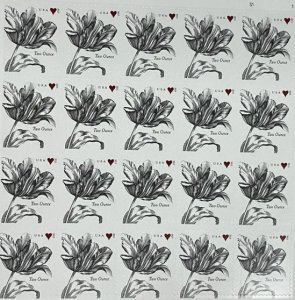 2015 Black tulip two ounces  forever stamps   5 books of 20PCS, total 100pcs