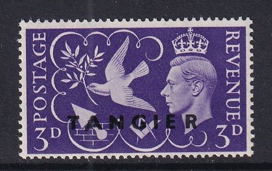 Great Britain Morocco #524 MNH 1946 Tangier overprint  peace issue 3p