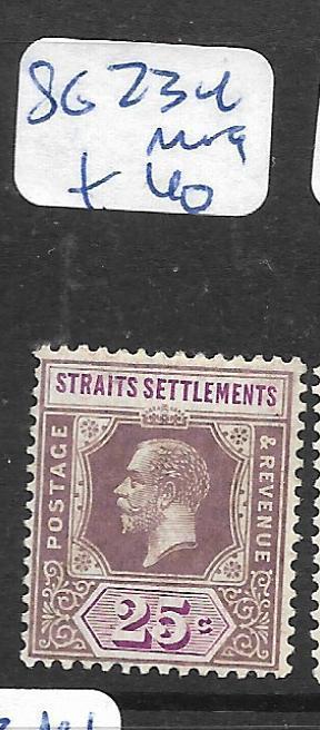 MALAYA  STRAITS SETTLEMENTS   (P2505B)   KGV 25C  SG 234     MOG