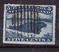 Newfoundland-Sc#40- id16-used 5c blue Harp seal-1876-