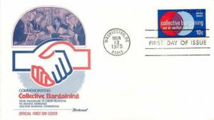 First Day Cover, 10 Cent Collective Bargaining  Stamp