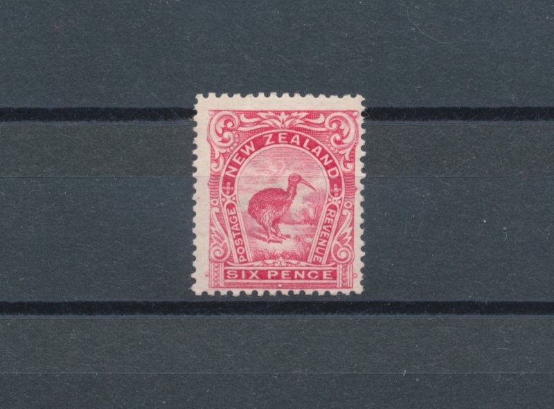 1907-08 NEW ZEALAND - Stanley Gibbons #384 - 6 d. carmine-pink - MLH*