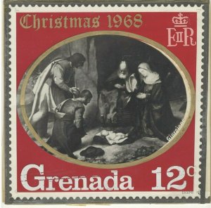 Grenada  1968 Christmas, 12c Giorgicne original unique artwork unissued design
