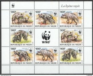 2015 Niger Wwf Hyenas Wild Animals #3742-3745 Kb(2Set) ** Nw0578