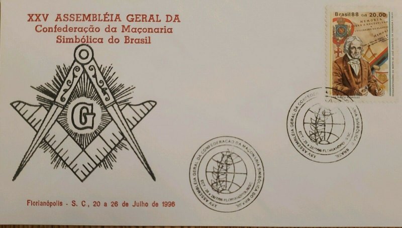 A) 1996, BRAZIL, FREEMASONRY, XXV GENERAL ASSEMBLY OF THE CONFEDERATION OF SYMBO 