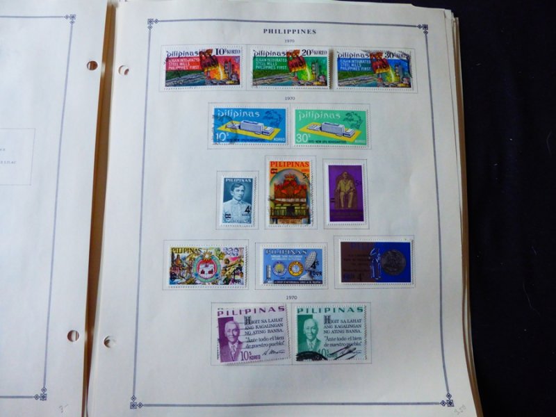 Philippines 1960-1973 Stamp Collection on Scott International Album Pages