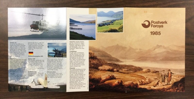 FAROE ISLANDS, 1985 Official Year set, original packaging. MNH. CV $33.20. (BJS)