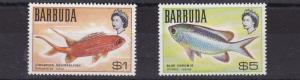 BARBUDA  1968  S G 26 - 28  TROPICAL FISH TO $5  M / N / H   E649