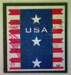 United States, Scott #4158, used(o) coil, 2007,  Patriotic Banner,  (10¢)