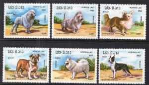 Laos 405-410 Dogs MNH VF