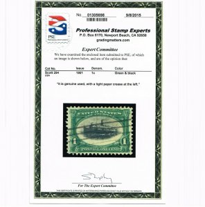 EXCELLENT GENUINE SCOTT #294 VF-XF USED 1901 PAN-AMERICAN EXPO ISSUE PSE CERT
