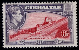 GIBRALTAR GVI SG126c, 6d scarlet & grey-violet, M MINT. Cat £13.