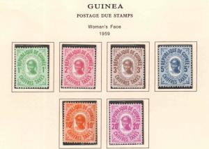 Guinea Scott J36-J41 MNH** postage due set