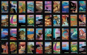 SCOTT  4033-72  WONDERS OF AMERICA  39¢  SET OF 40 SINGLES  MNH