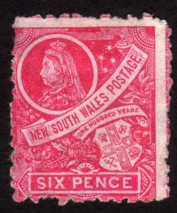 1888, New South Wales, 6p, Used, Sc 80