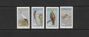 BIRDS - SOUTH AFRICA-VENDA #108-111  MNH