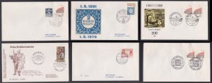 DENMARK - 1974-80 SELECTED COVERS WITH SPECIAL CANCELLATION - 6nos