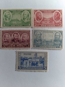 SCOTT #785-789 ARMY ISSUE COMPLETE SET OF 5 MINT SINGLES NEVER HINGED