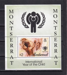 LI07 Montserrat 1979 International Year of the Child mint hinged mini sheet