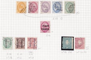 1886/95 TONGA - 10 different values USED + MLH (SG 34)