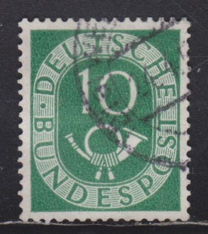 Germany 675 Post Horn 10pf 1951