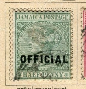 JAMAICA; 1890s early classic QV OFFICIAL issue used 1/2d. value