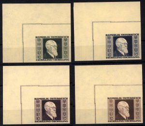 Austria 1946  Scott #B185a-88a singles MNH, matched corners