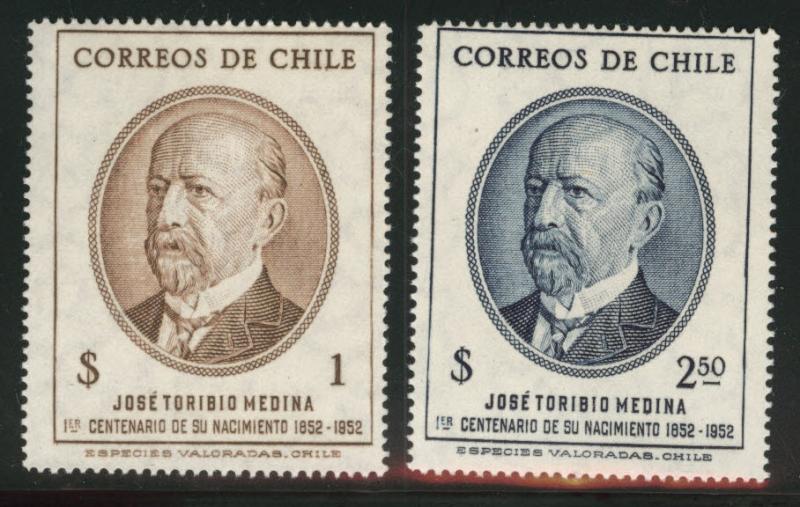 Chile Scott 273-274 mint never hinged MNH** 1953