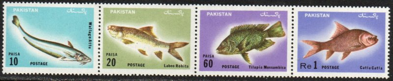 Pakistan Sc #351a MNH strip of 4
