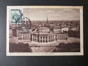 1946 Republic of Austria RPPC Postcard Cover Vienna Panoramic No Address