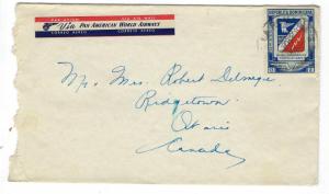 1946 Dominican Republic To Canada Airmail Cover - Pan American Sticker (OO162)