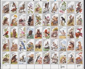 United States, 2286-2335, 22c Wildlife Full Shts(50),**MNH**