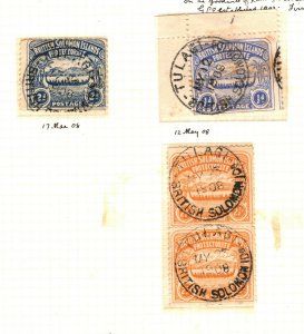 Solomon Islands *TULAGI* Postmarks {7} Island CDS Album Page 1908{samwells}EP185