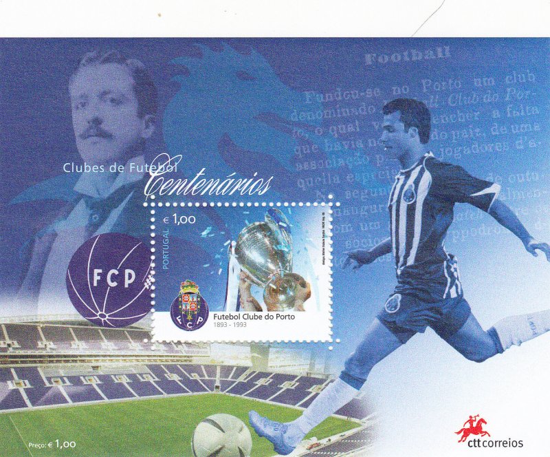 CENTENARY FUTEBOL CLUBE DO PORTO BROCHURE / SOUVENIR SHEET /STAMP
