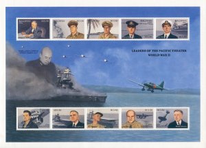 Maldives Stamps 1991 MNH WWII WW2 War in Pacific Roosevelt Military 10v M/S