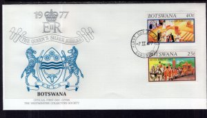 Botswana 180-181 Queen Elizabeth II Silver Jubilee U/A FDC