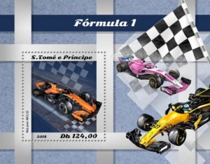 St Thomas - 2018 Formula 1 Racing - Stamp Souvenir Sheet - ST18516b