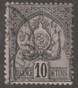 Tunisia Stamp, Scott#13,  used, hinged, 10d,